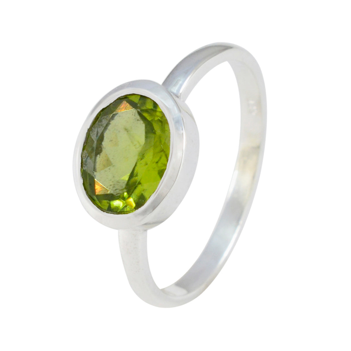 Riya Abstract Green Solitaire Ring