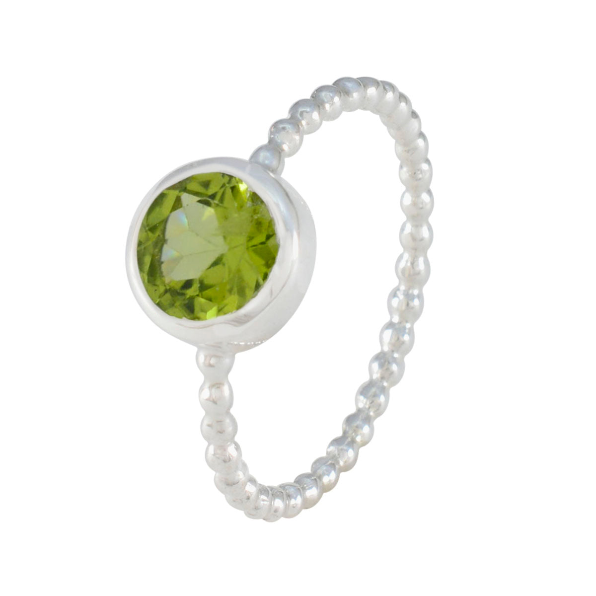 Wen Twist Green Solitaire Ring