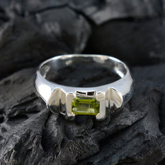 Teresa Abstract Green Solitaire Ring