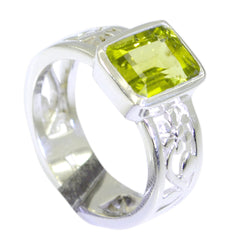 Emma Art Deco Green Solitaire Band