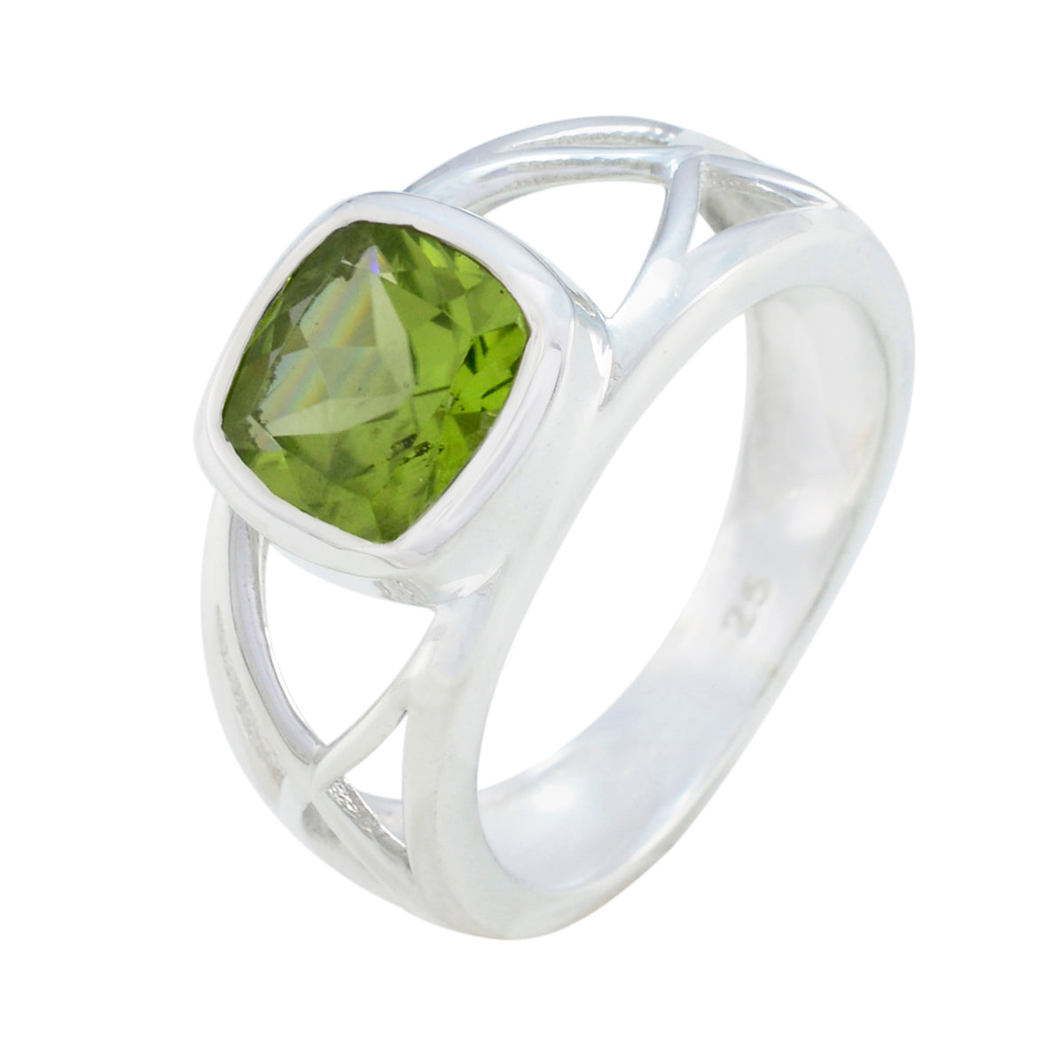 Araya Feminine Green Solitaire Ring