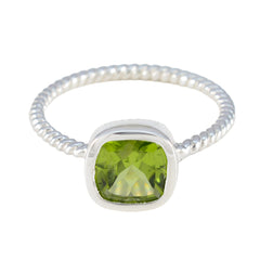 Hina Abstract Green Solitaire Ring Peridot Green