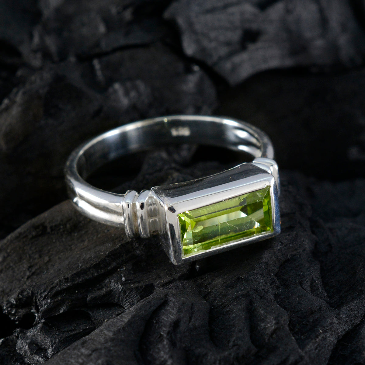 Liyana Love Green Solitaire Ring