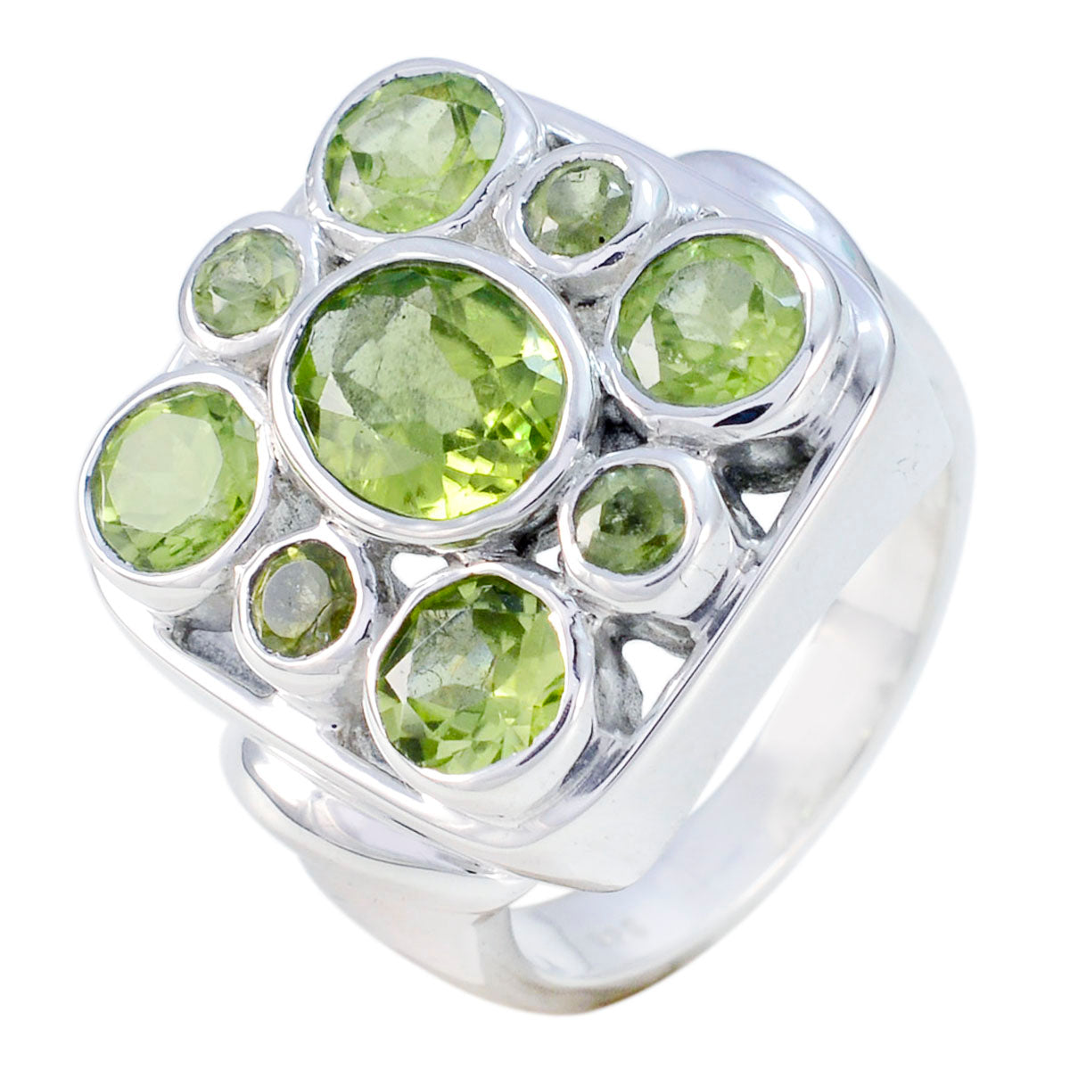 Nia Retro Green Navratna Ring