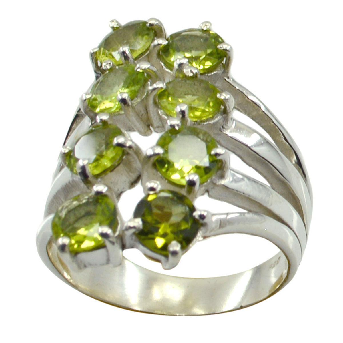 Eleanor Contemporary Green octa Ring