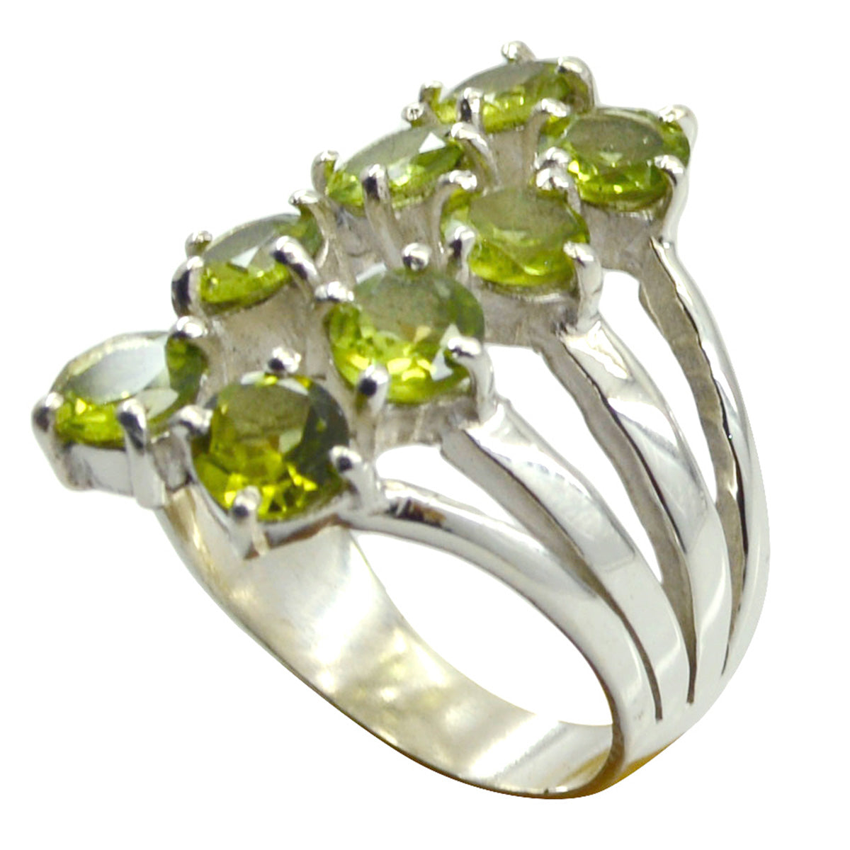 Eleanor Contemporary Green octa Ring