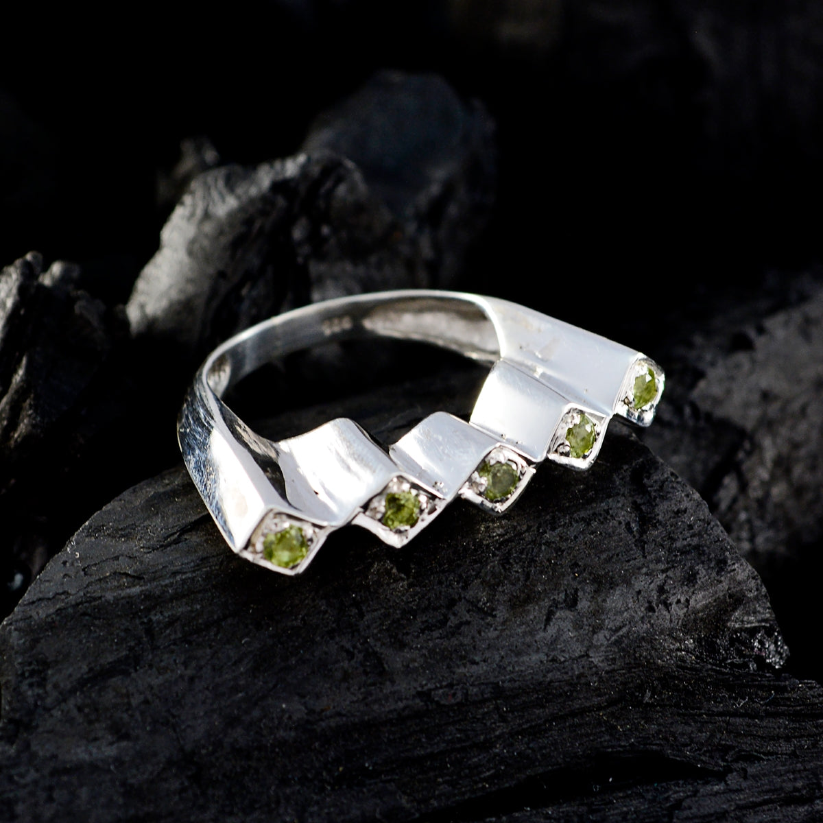 Ayesha Artisan Green Penta Ring