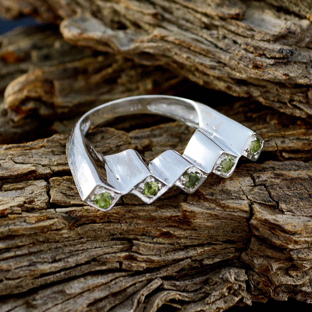 Ayesha Artisan Green Penta Ring