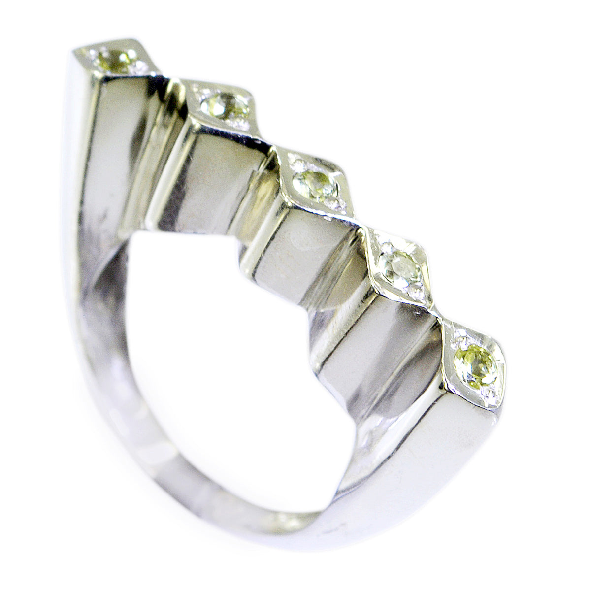 Ayesha Artisan Green Penta Ring