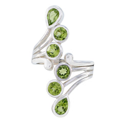 Riya Contemporary Green Hexa Ring Peridot Green
