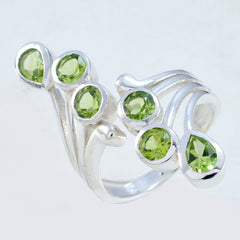 Riya Contemporary Green Hexa Ring