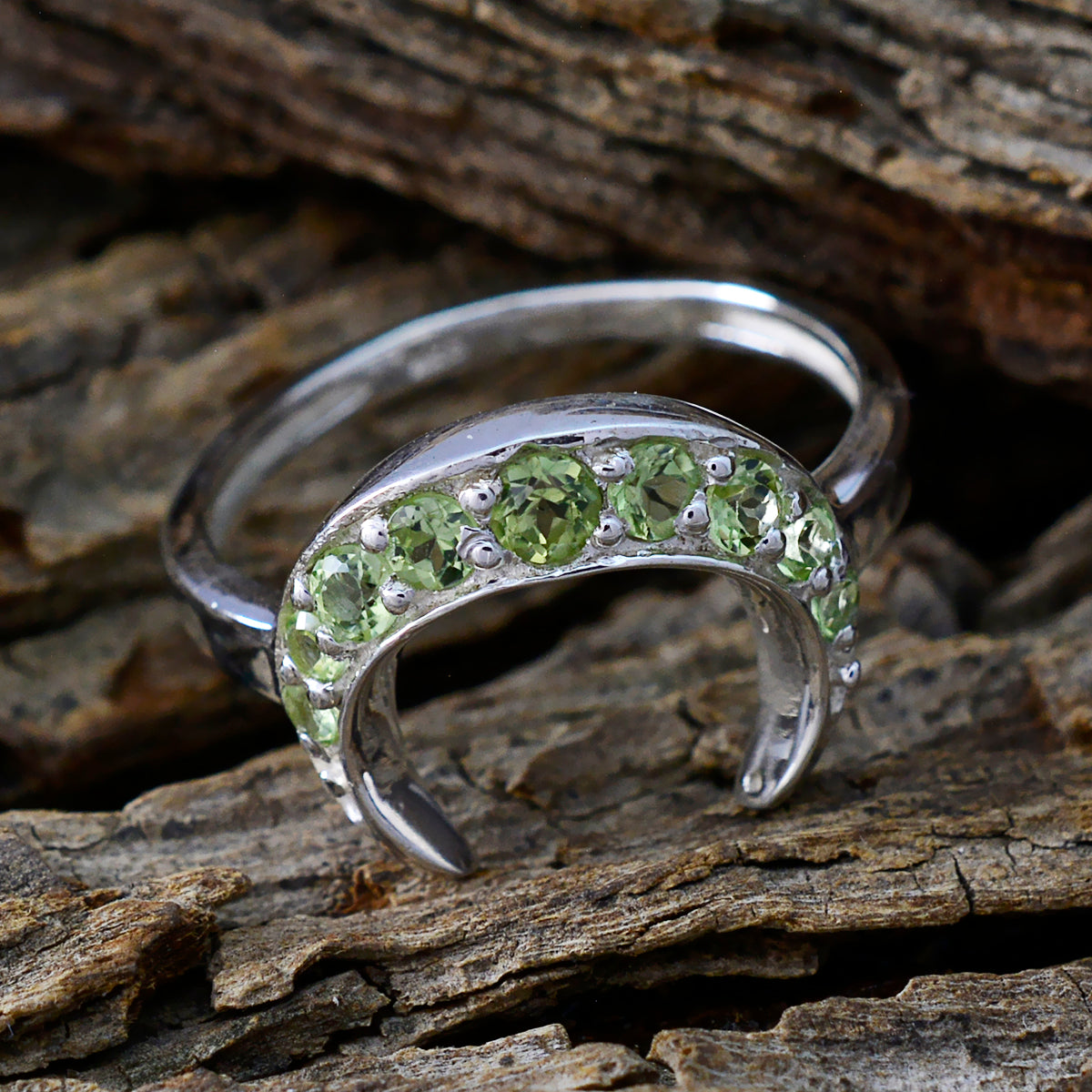 Rina Graceful Green multiple Ring