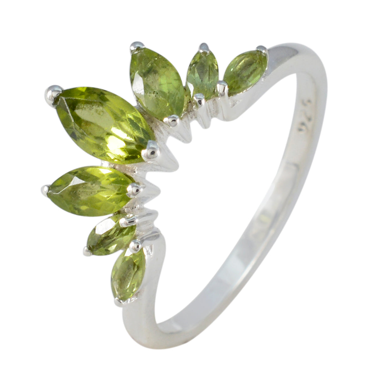 Kristine crown Green Hepta Ring