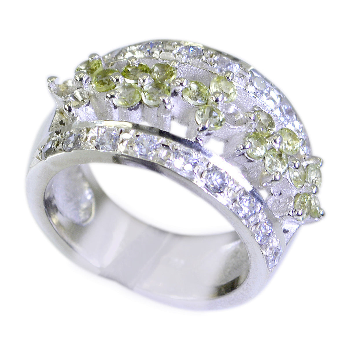 Evelyn Traditional Green Halo Ring