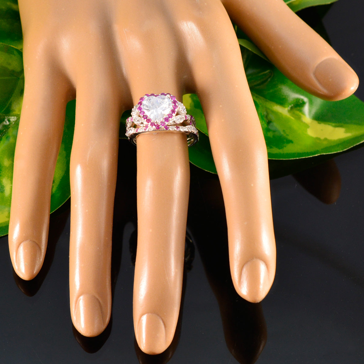 Yasmin Cultural Pink Halo Ring