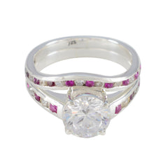 Yasmine Artisan Pink Halo Ring Pink CZ Pink