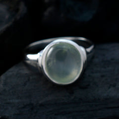 Hazel Modern Light Green Solitaire Ring