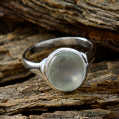Hazel Modern Light Green Solitaire Ring