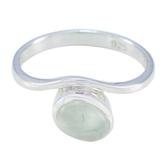 Victoria Trendy Light Green Solitaire Ring Prehnite Green