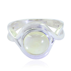 Skylar Graceful Light Green Solitaire Ring Prehnite Green