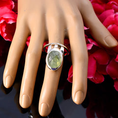 Yasmine Signet Light Green Solitaire Ring
