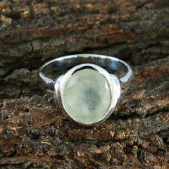 Nisa Contemporary Light Green Solitaire Ring