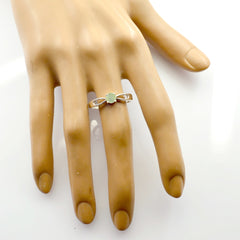 Aisha Feminine Light Green Solitaire Ring