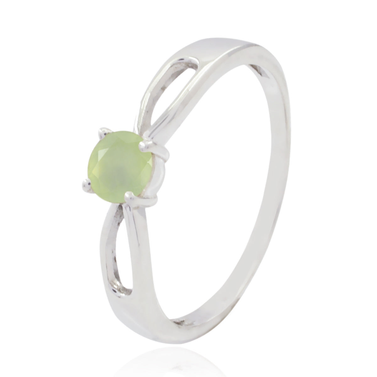 Aisha Feminine Light Green Solitaire Ring