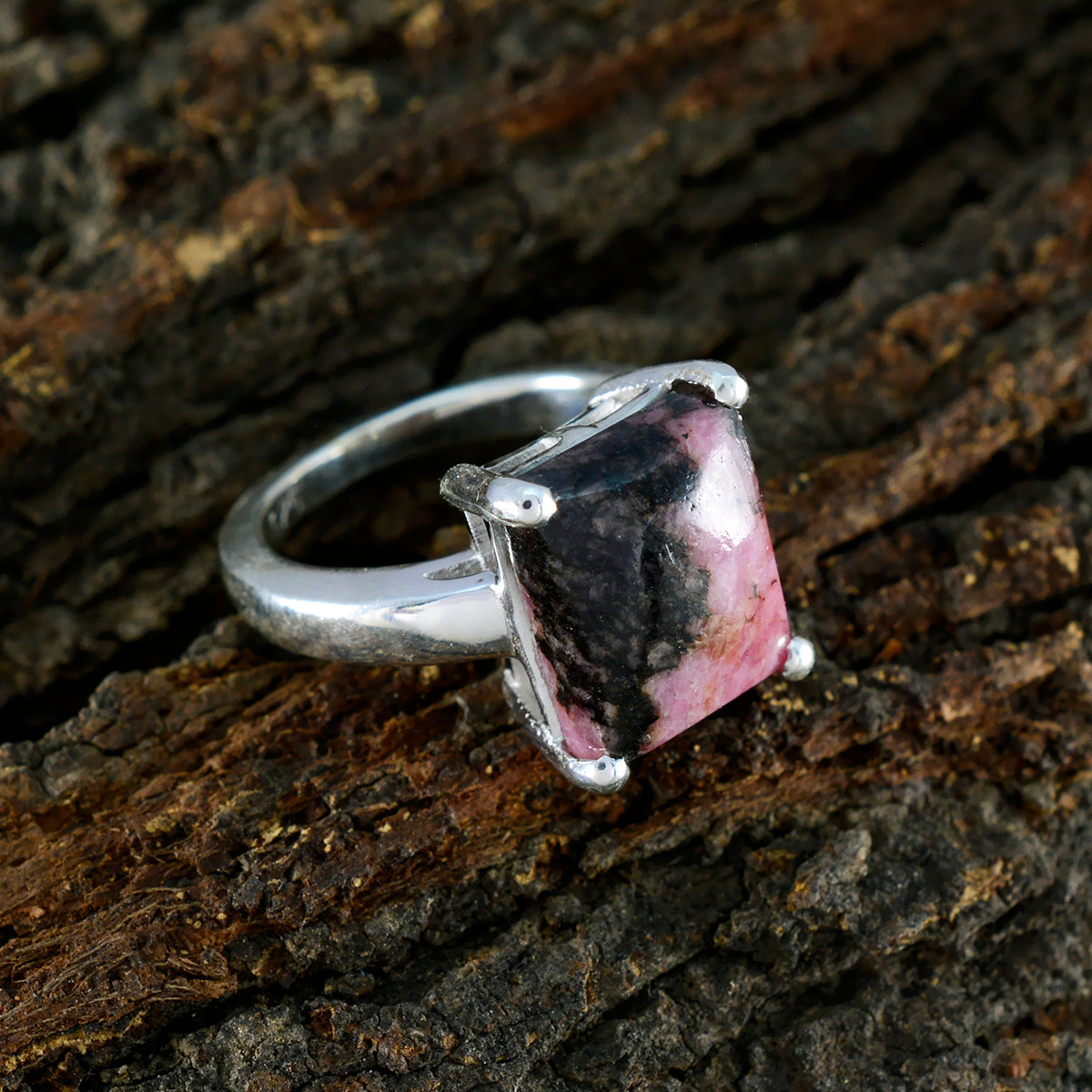 Lakshmi Romantic Pink Solitaire Ring