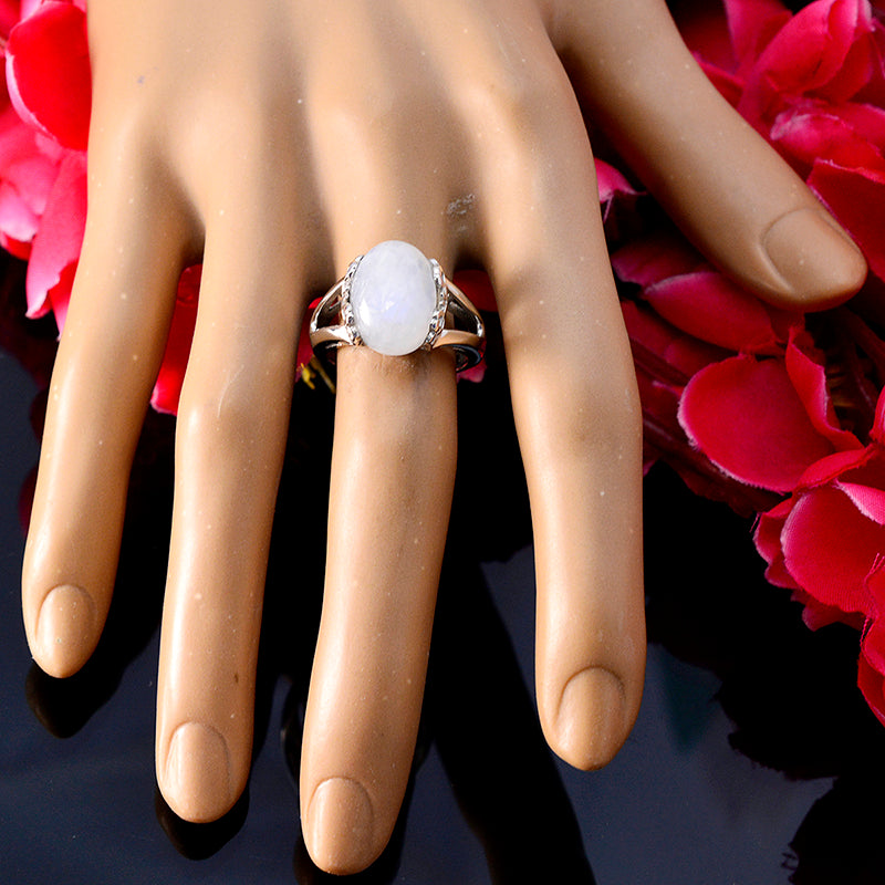 Ines Abstract White Solitaire Ring