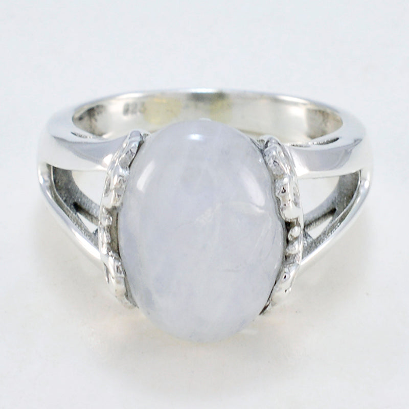 Ines Abstract White Solitaire Ring