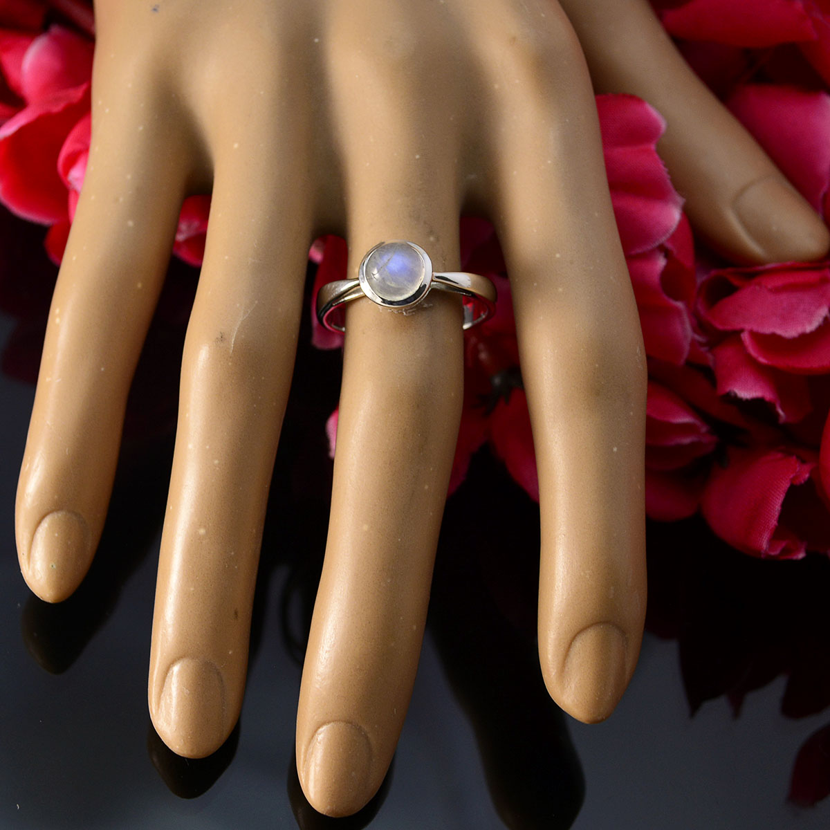 Maria Abstract White Solitaire Ring