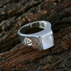 Bella Abstract White Solitaire Ring