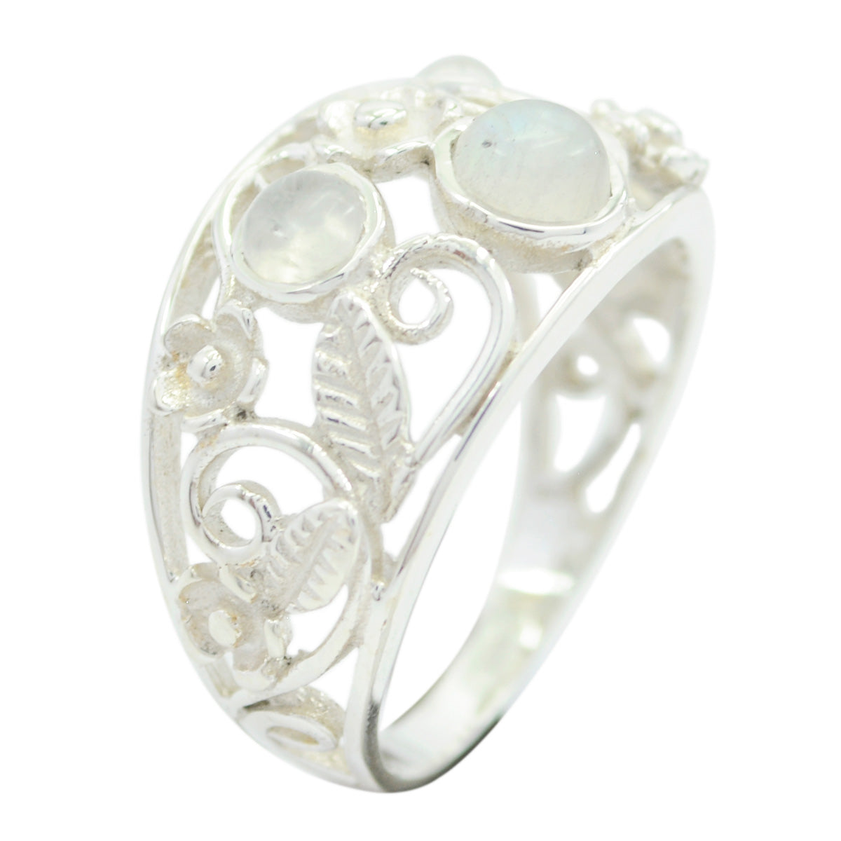 Aurora Contemporary White Penta Ring