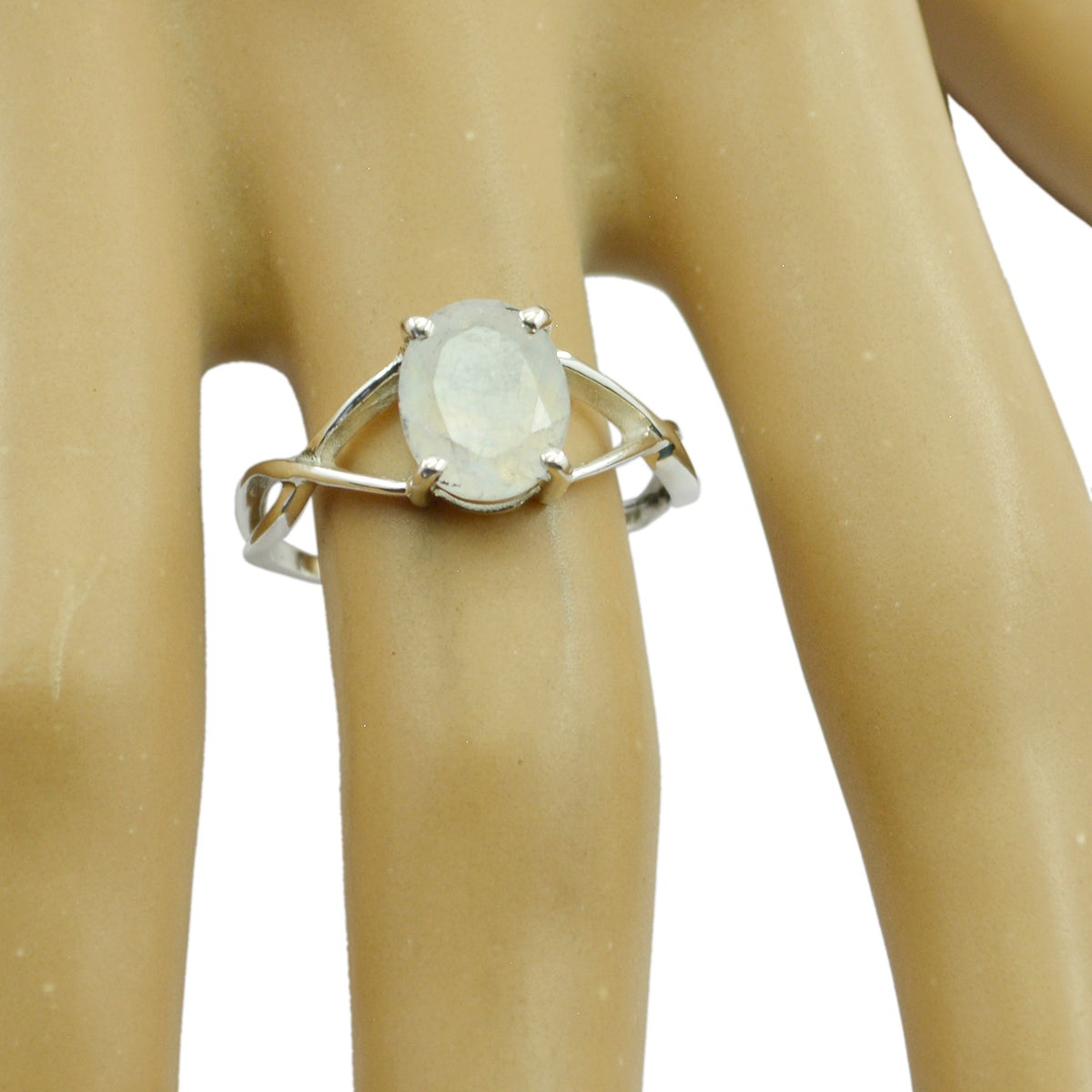 Kristine Feminine White Solitaire Ring