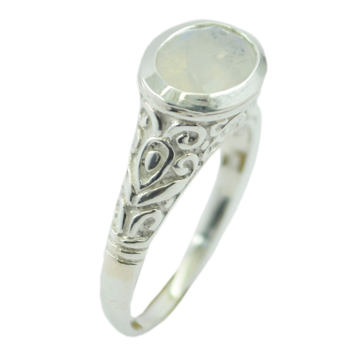 Ananya Art Deco White Solitaire Ring