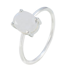 Min-seo Sophisticated White Solitaire Ring