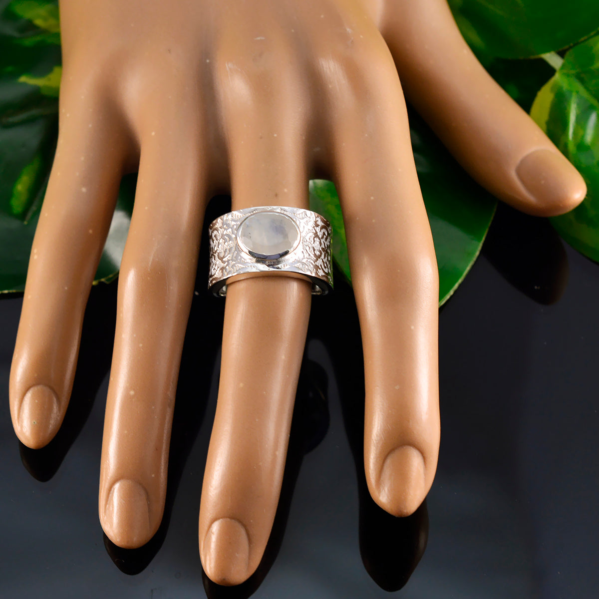 Andrea Art Deco White Solitaire Ring