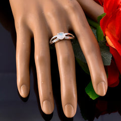 Lakshmi Romantic White Solitaire Ring