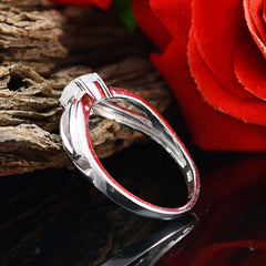 Lakshmi Romantic White Solitaire Ring