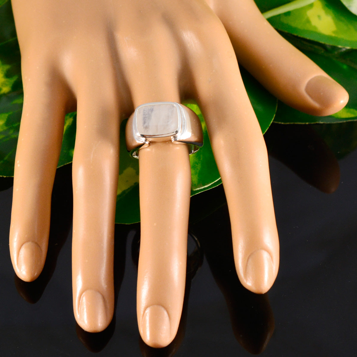 Penelope Abstract White Solitaire Ring