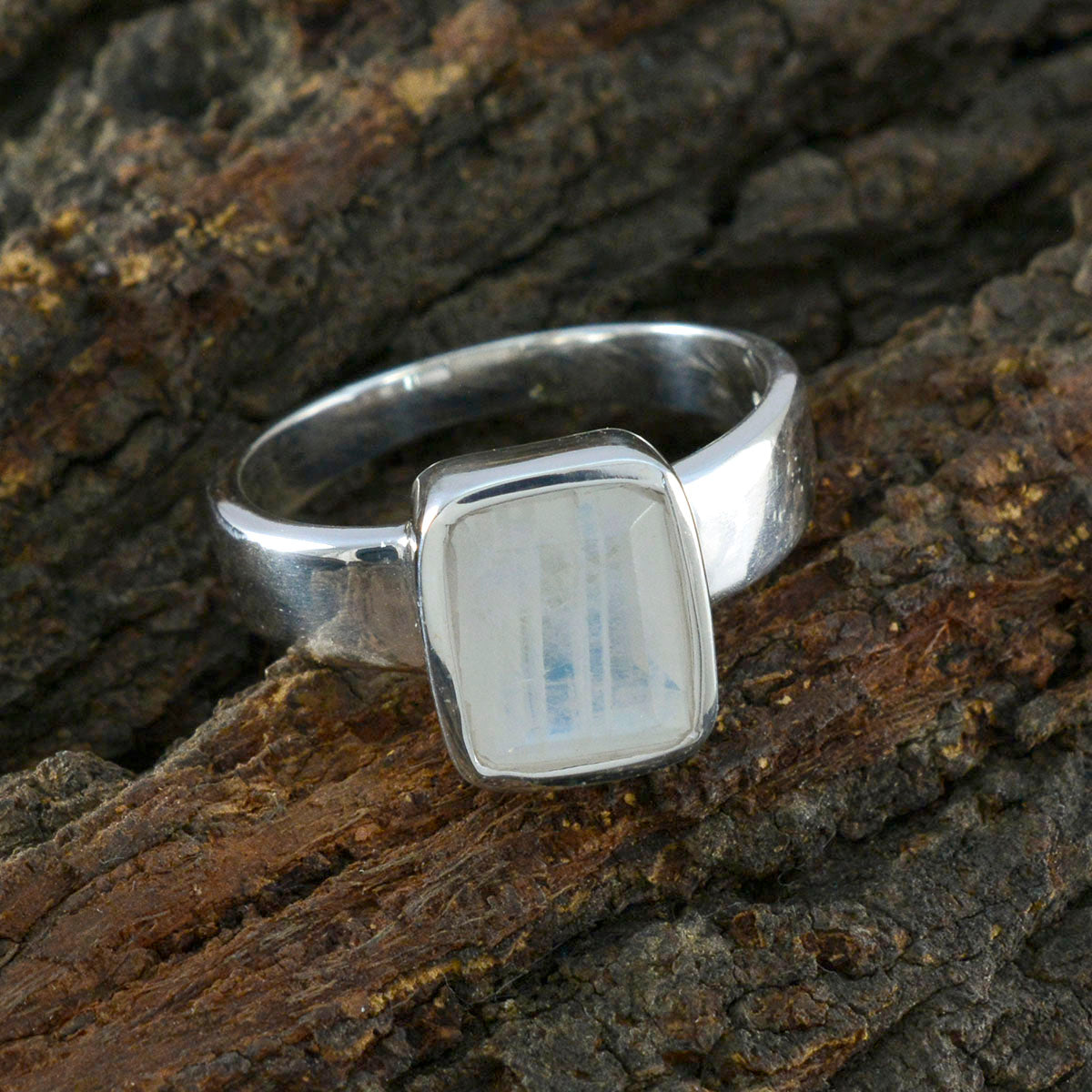 Julia Modern White Solitaire Ring