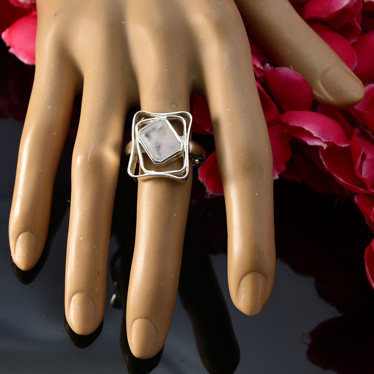 Grace Signet White Solitaire Ring