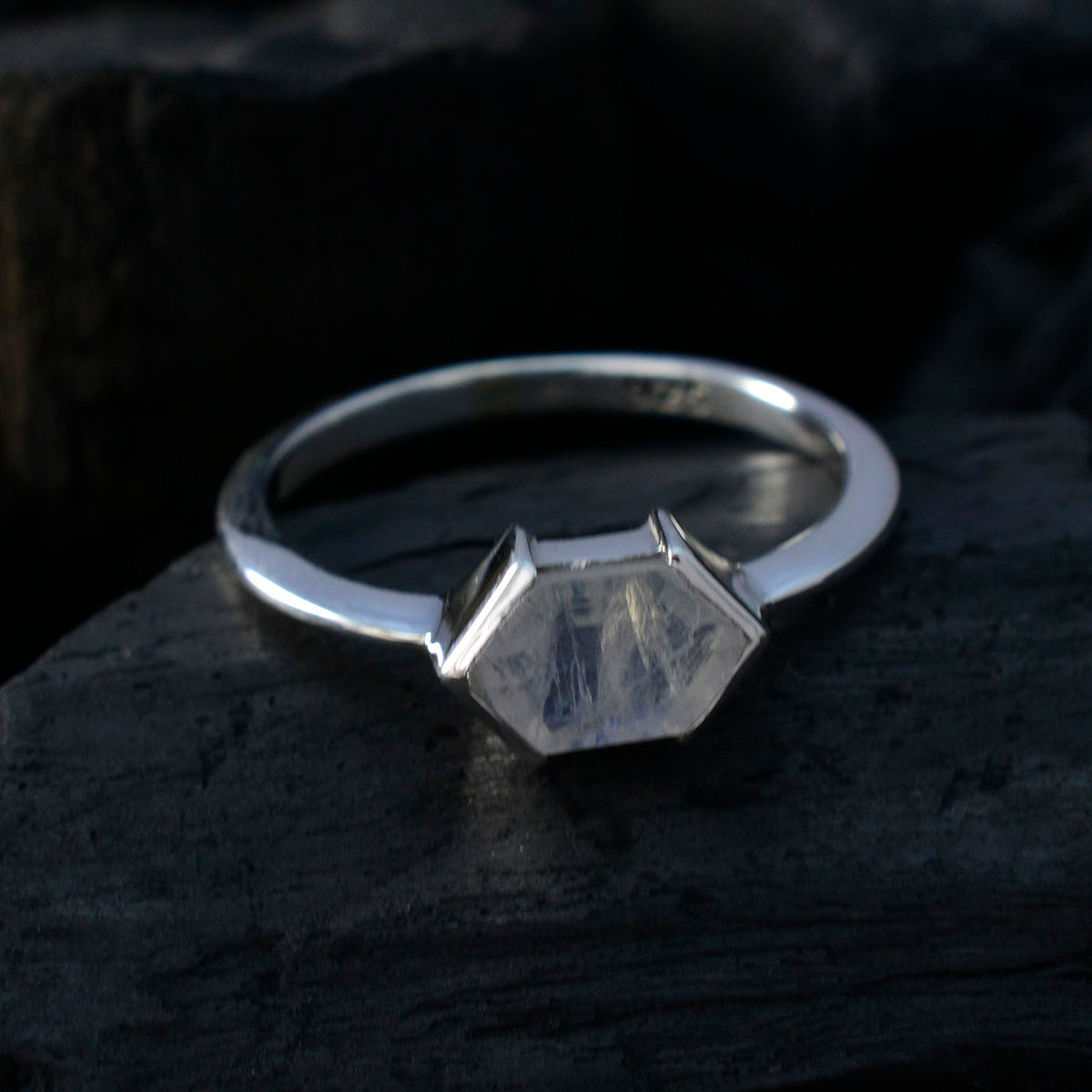 Aaliyah Boho White Solitaire Ring