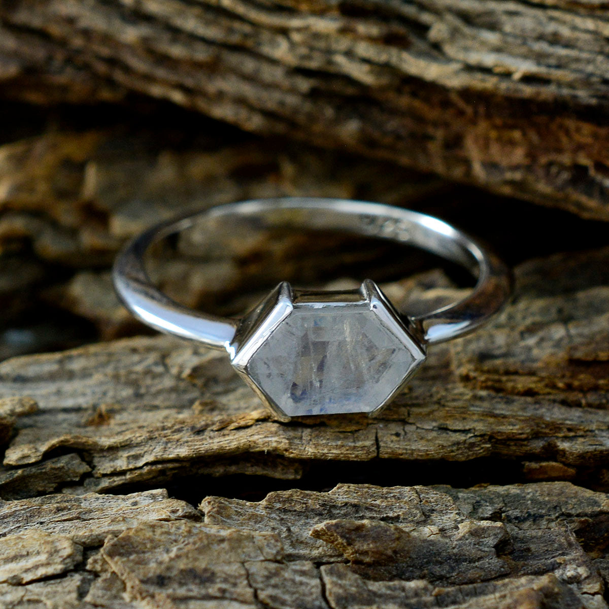 Aaliyah Boho White Solitaire Ring