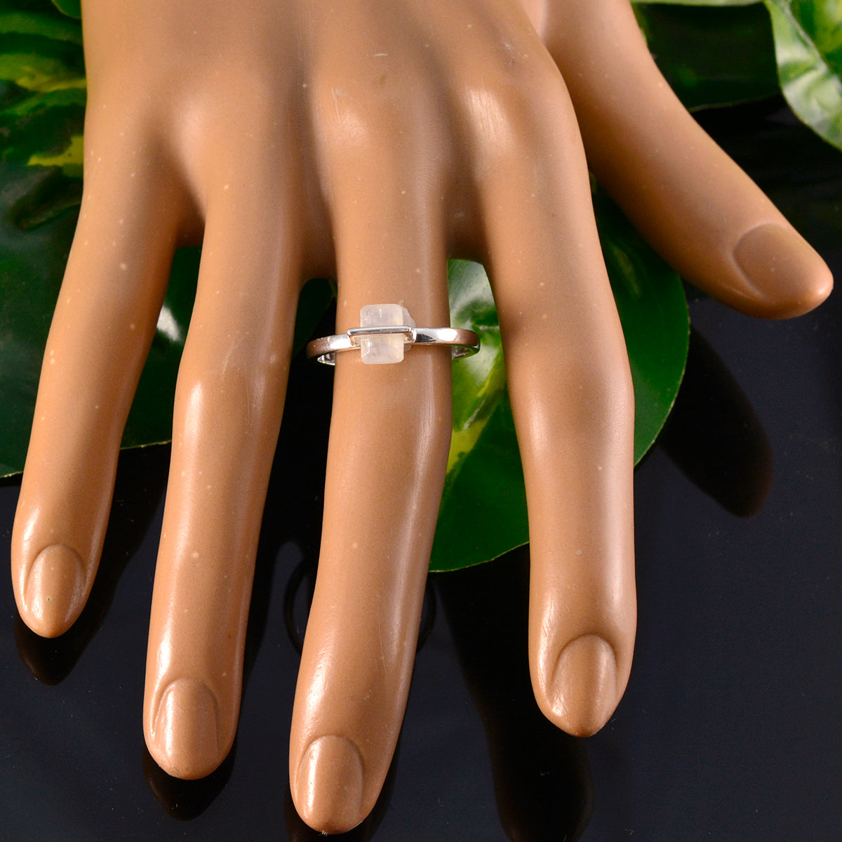 Evelyn Feminine White Solitaire Ring