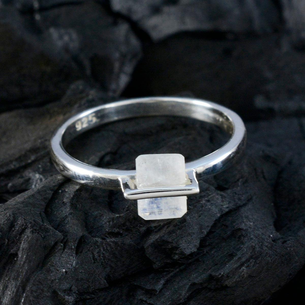 Evelyn Feminine White Solitaire Ring