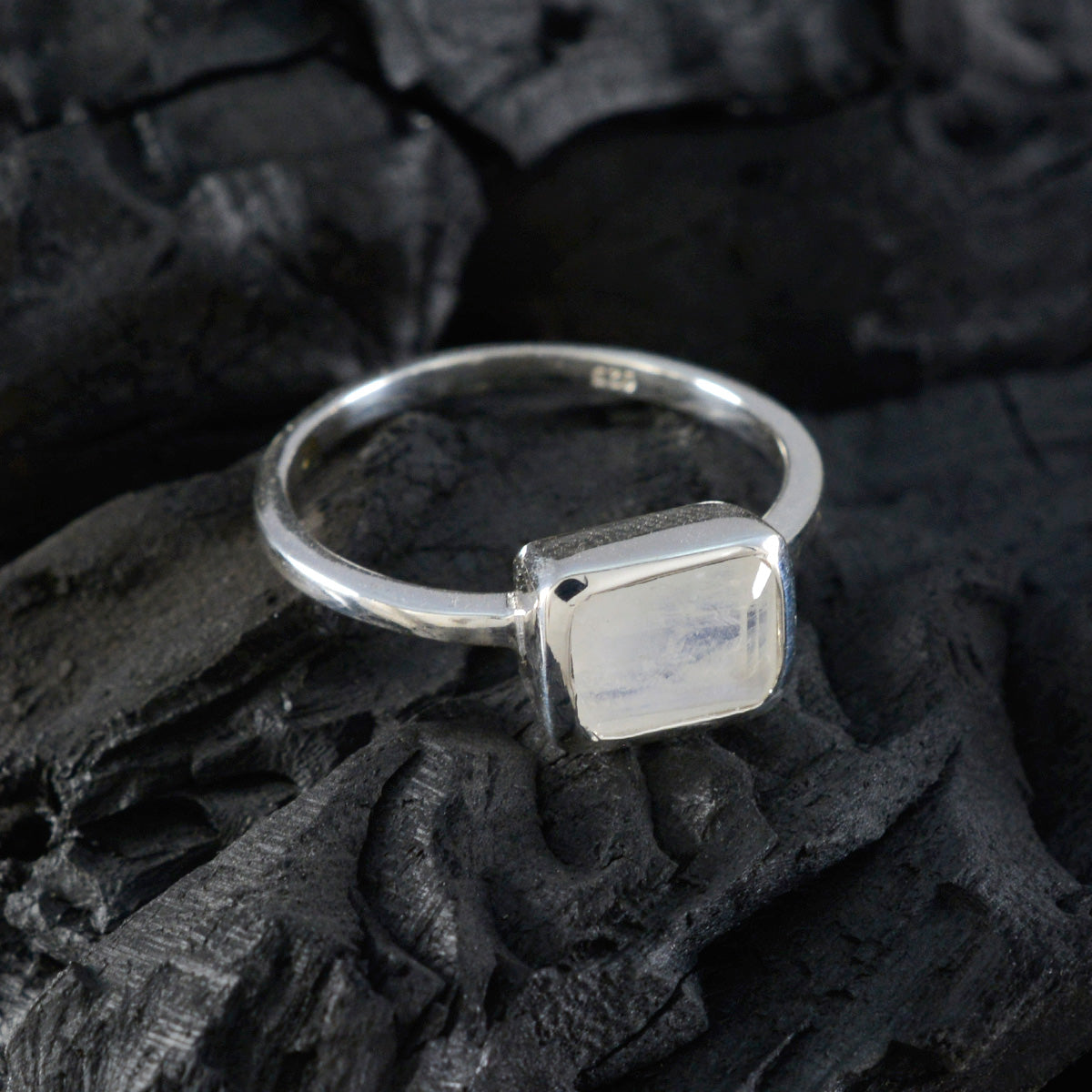 Natalie Boho White Solitaire Ring