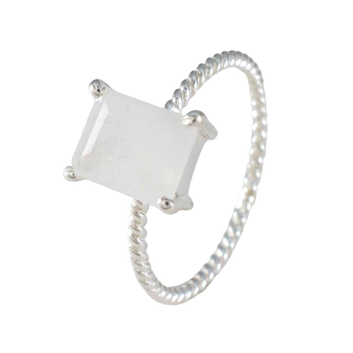 Eun-ji Twist White Solitaire Ring