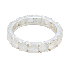 Sarah Eternity White multiple Band Rainbow Moonstone White
